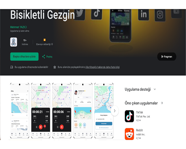 Bisikletli Gezgin Android Uygulaması