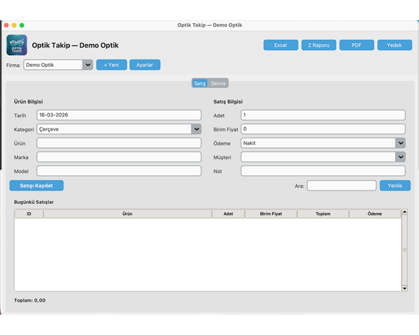 Optik Takip Masaüstü Yazılımı