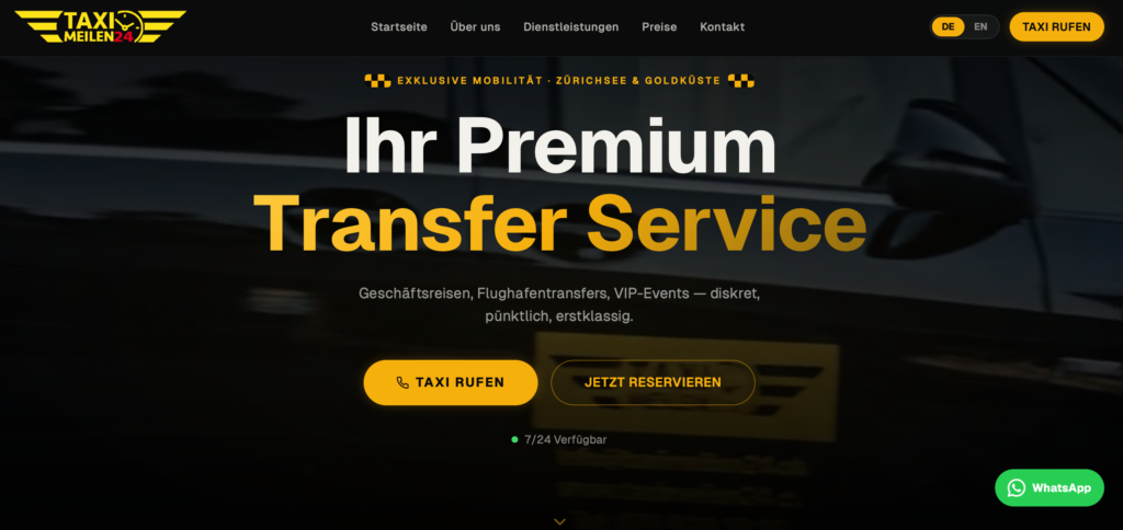 TaxiMeilen 24 Kurumsal Web Sitesi